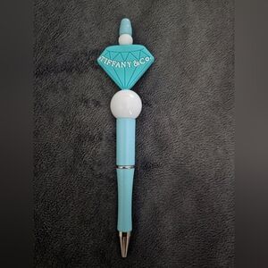 Designer Inspired Turquoise and White Gem Pen